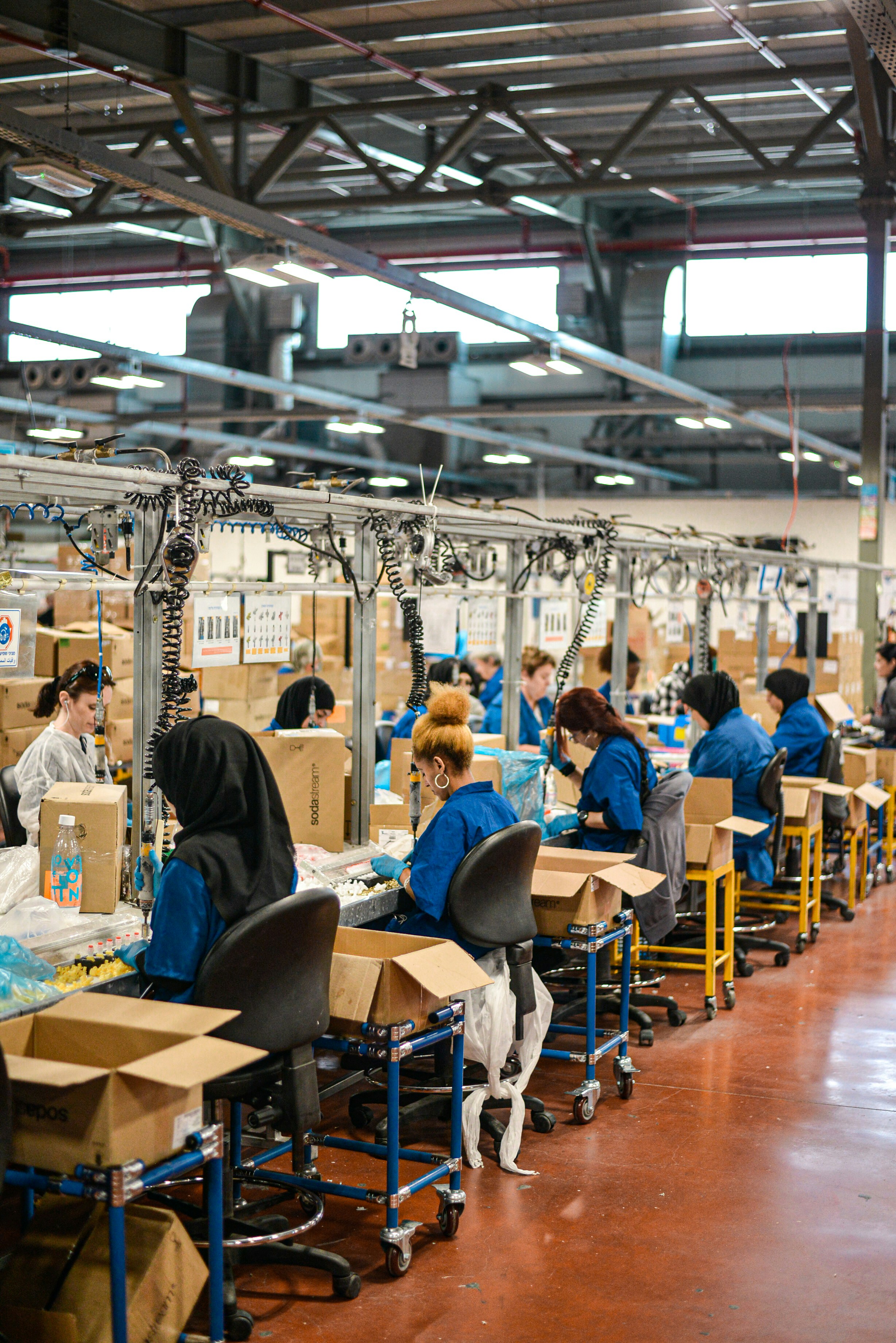 Manufacturing workers on a production floor
